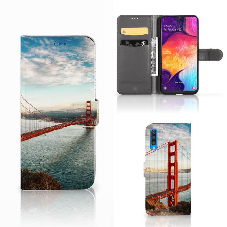 Samsung Galaxy A50 Flip Cover Golden Gate Bridge