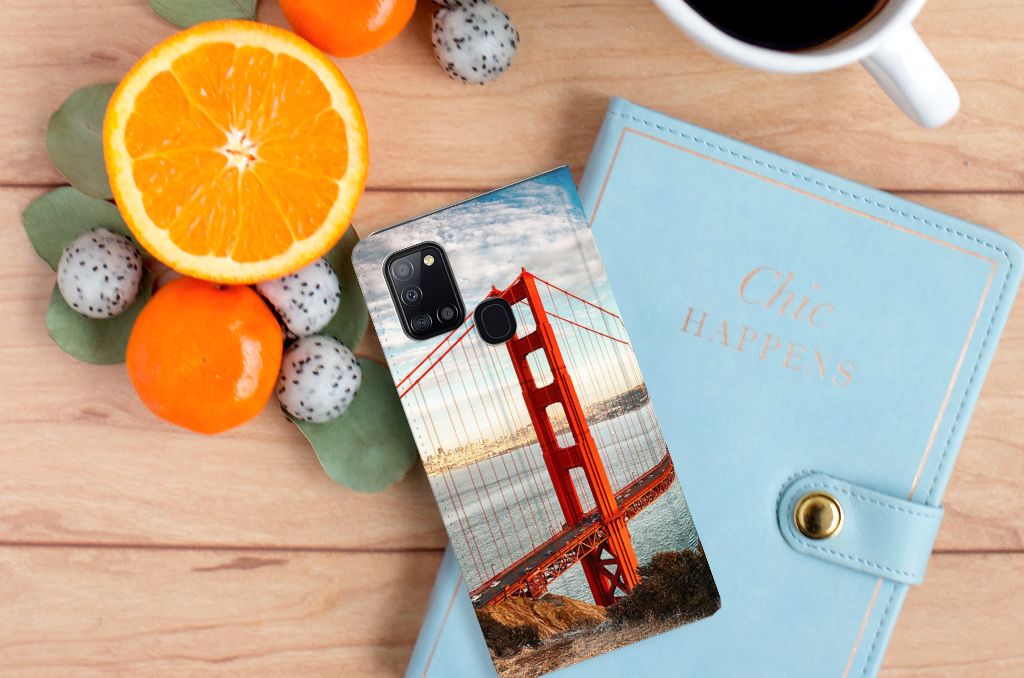 Samsung Galaxy A21s Book Cover Golden Gate Bridge