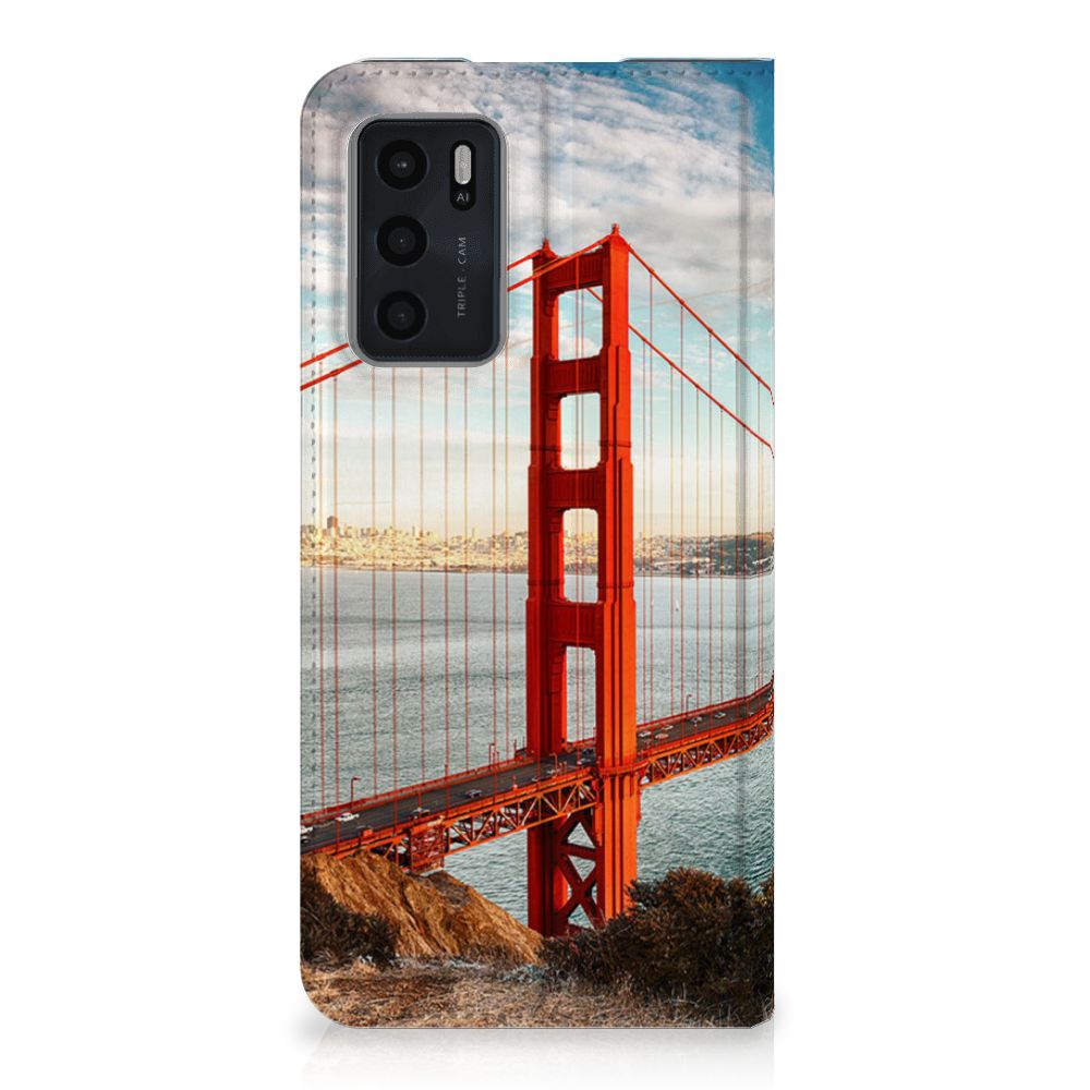 OPPO A54s | A16 | A16s Book Cover Golden Gate Bridge