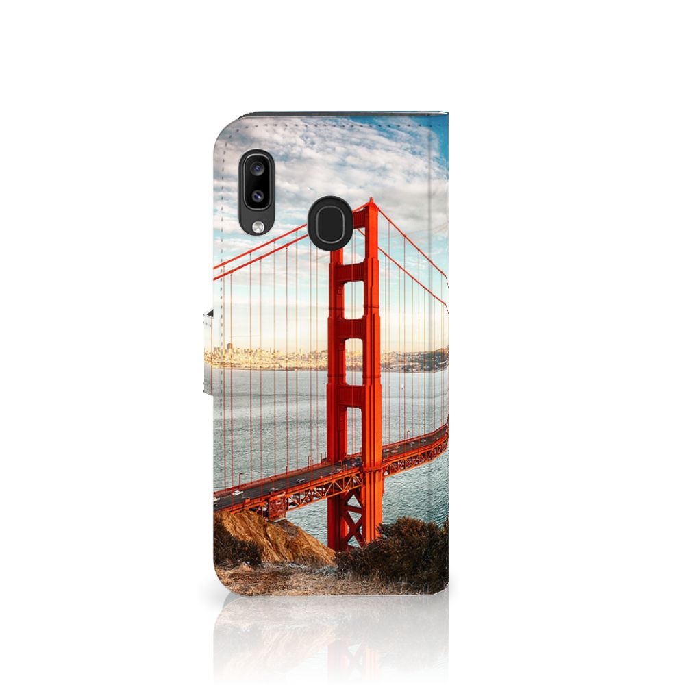 Samsung Galaxy A30 Flip Cover Golden Gate Bridge