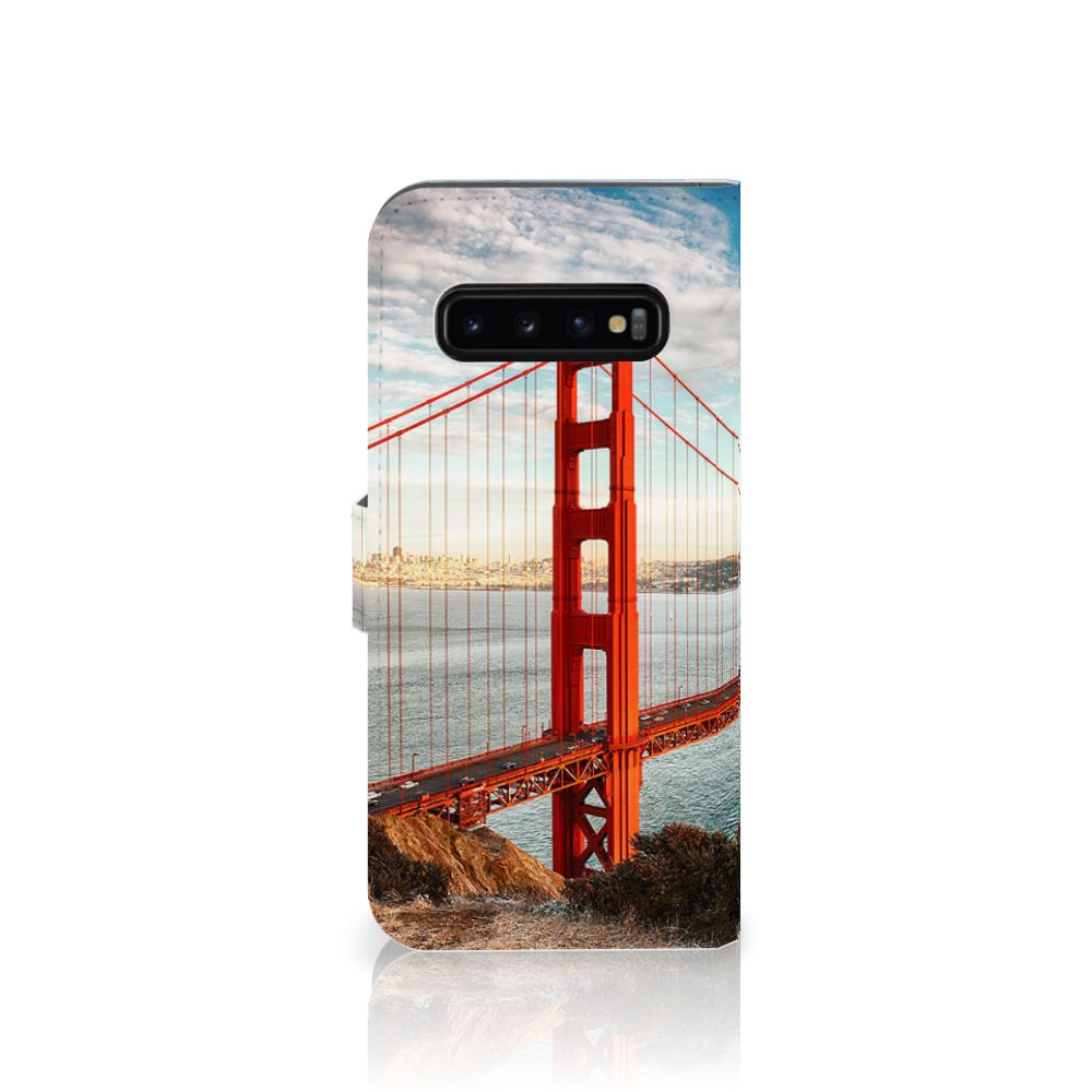 Samsung Galaxy S10 Plus Flip Cover Golden Gate Bridge