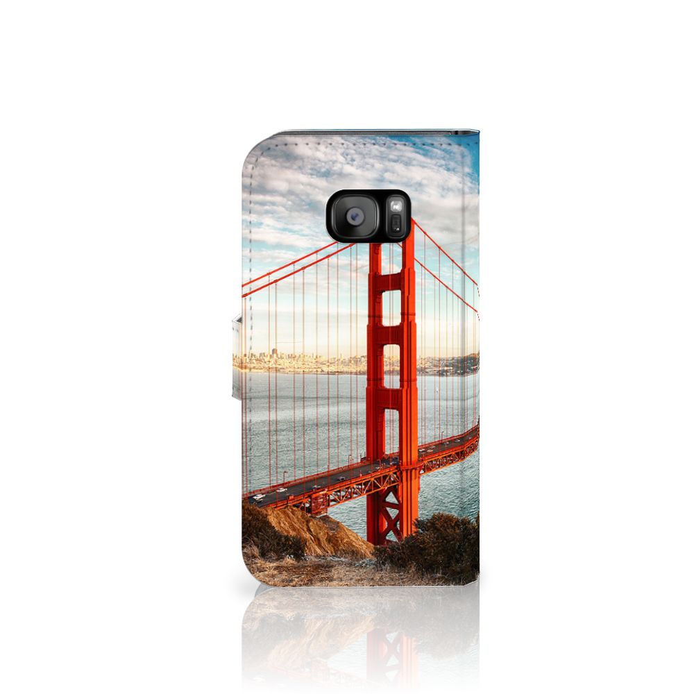 Samsung Galaxy S7 Edge Flip Cover Golden Gate Bridge