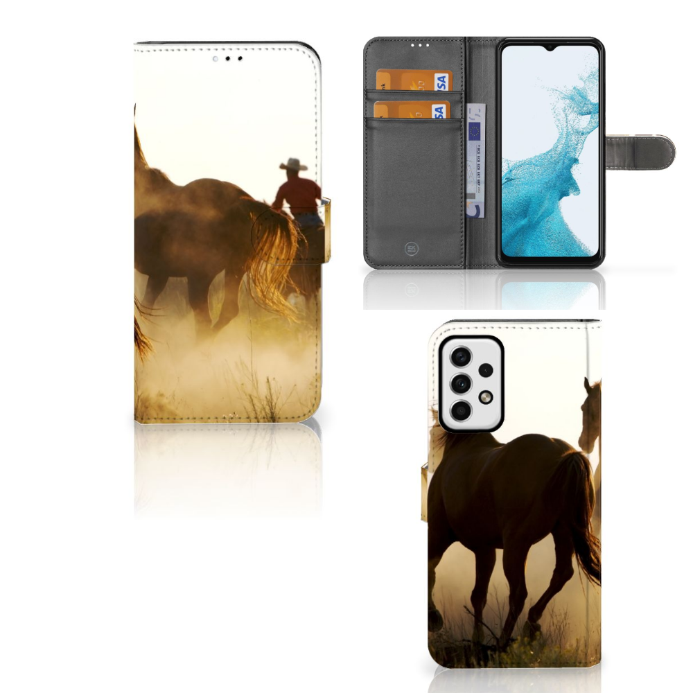 Samsung Galaxy A23 Telefoonhoesje met Pasjes Design Cowboy