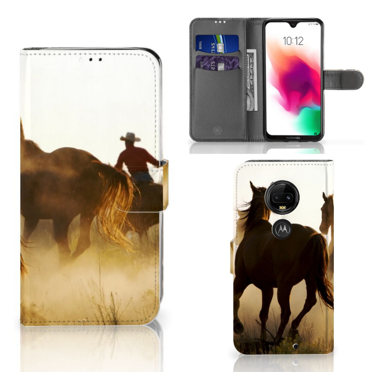 Motorola Moto G7 | G7 Plus Telefoonhoesje met Pasjes Design Cowboy