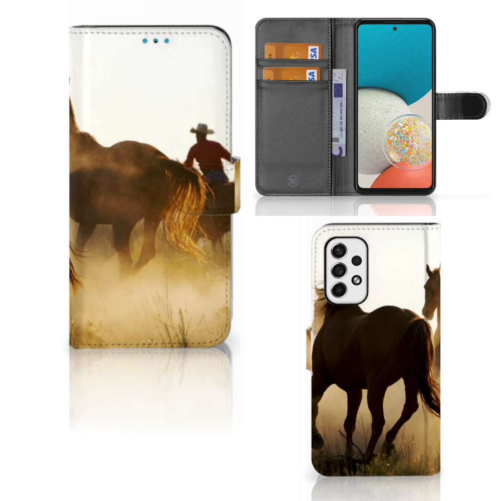 Samsung Galaxy A53 Telefoonhoesje met Pasjes Design Cowboy