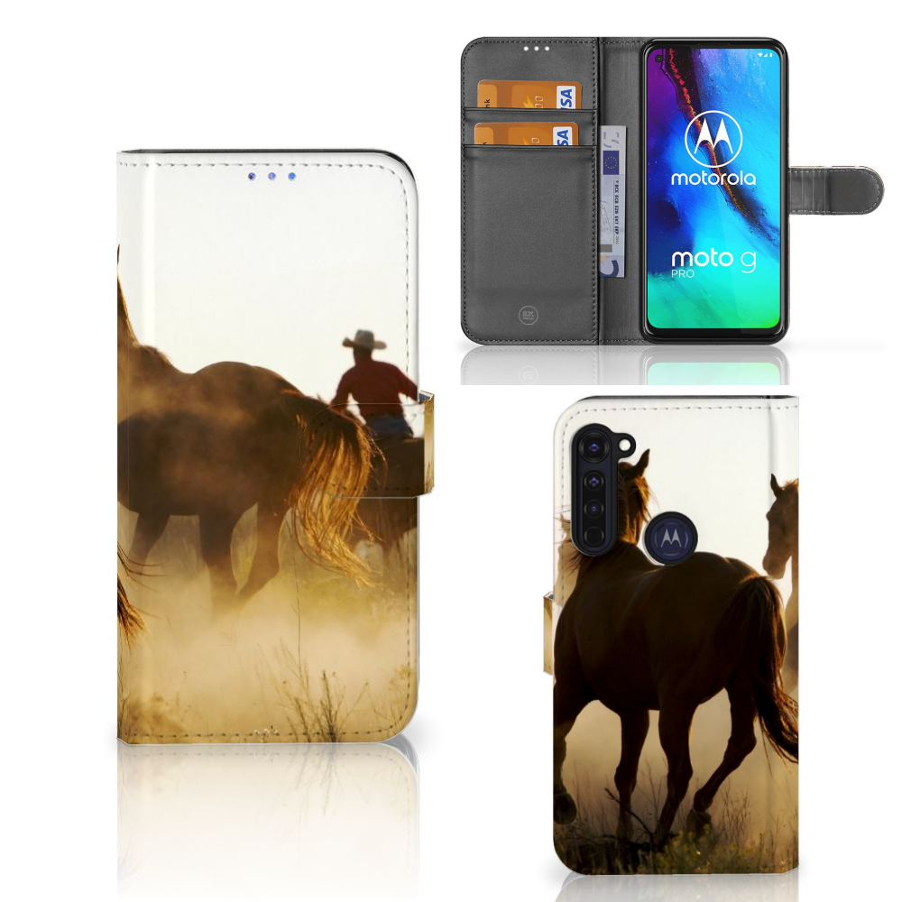 Motorola Moto G Pro Telefoonhoesje met Pasjes Design Cowboy
