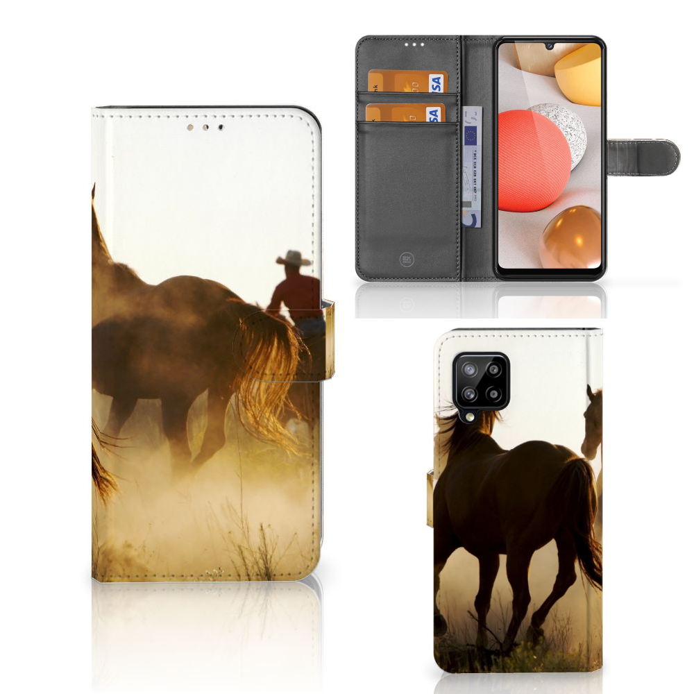Samsung Galaxy A42 5G Telefoonhoesje met Pasjes Design Cowboy