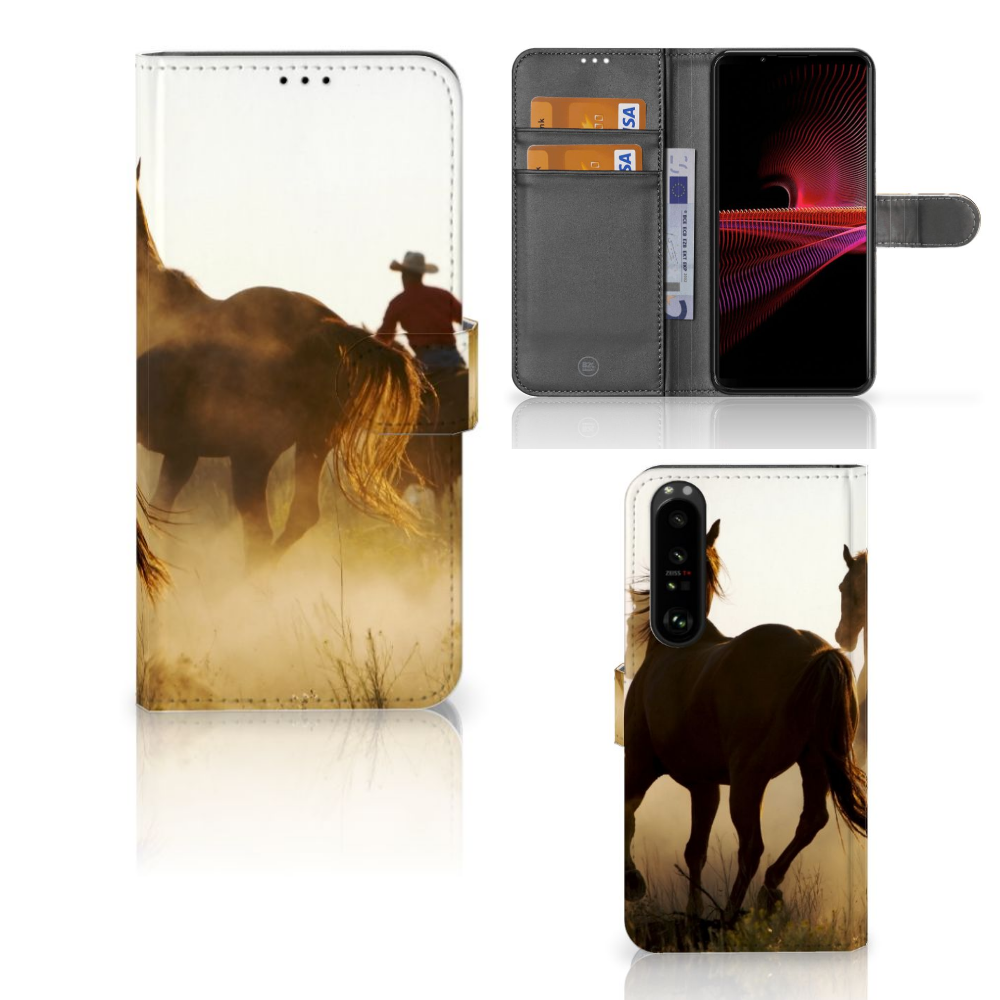 Sony Xperia 1 III Telefoonhoesje met Pasjes Design Cowboy