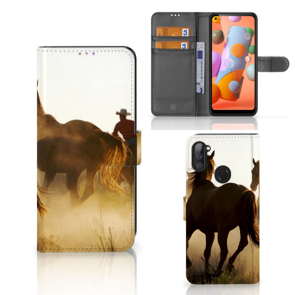 Samsung Galaxy M11 | A11 Telefoonhoesje met Pasjes Design Cowboy