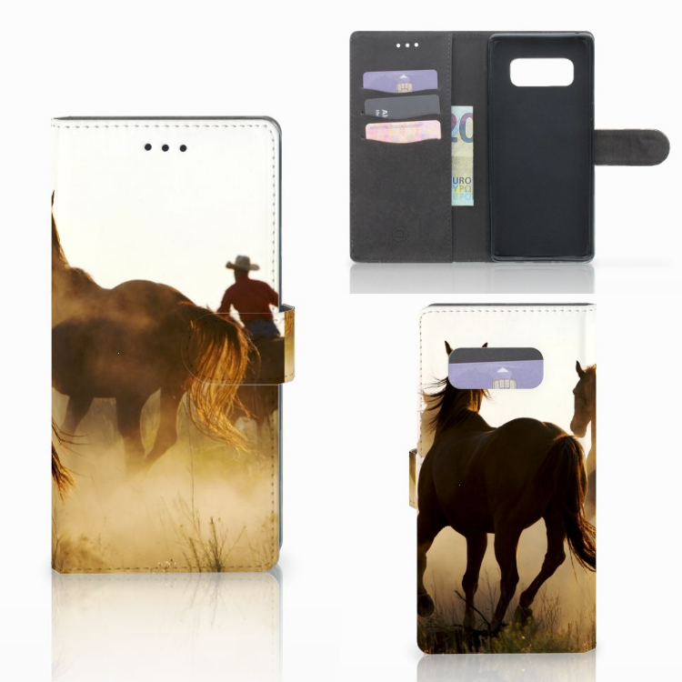 Samsung Galaxy Note 8 Telefoonhoesje met Pasjes Design Cowboy