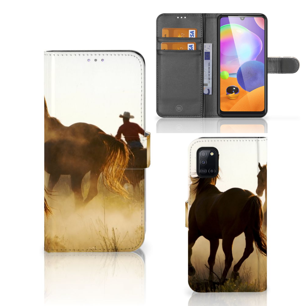 Samsung Galaxy A31 Telefoonhoesje met Pasjes Design Cowboy