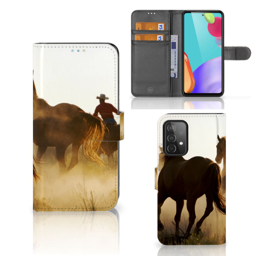 Samsung Galaxy A52 Telefoonhoesje met Pasjes Design Cowboy