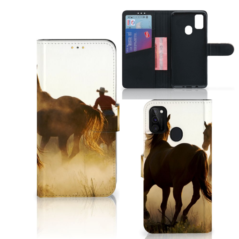 Samsung Galaxy M21 | M30s Telefoonhoesje met Pasjes Design Cowboy