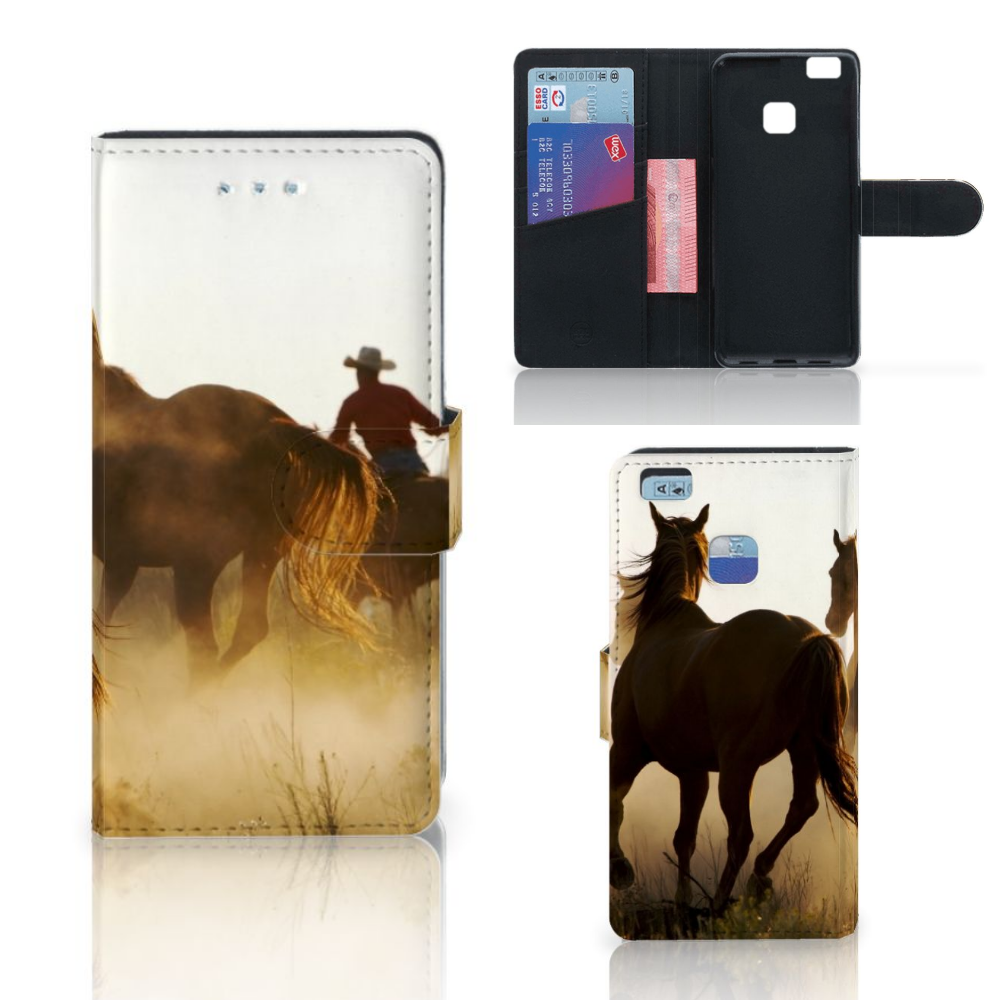 Huawei P9 Lite Telefoonhoesje met Pasjes Design Cowboy