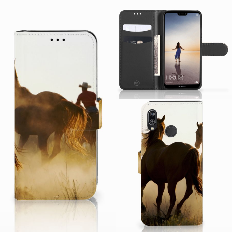 Huawei P20 Lite Telefoonhoesje met Pasjes Design Cowboy