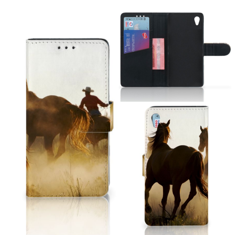 Sony Xperia Z3 Telefoonhoesje met Pasjes Design Cowboy