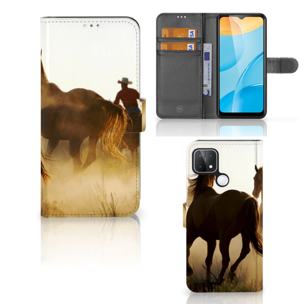 OPPO A15 Telefoonhoesje met Pasjes Design Cowboy