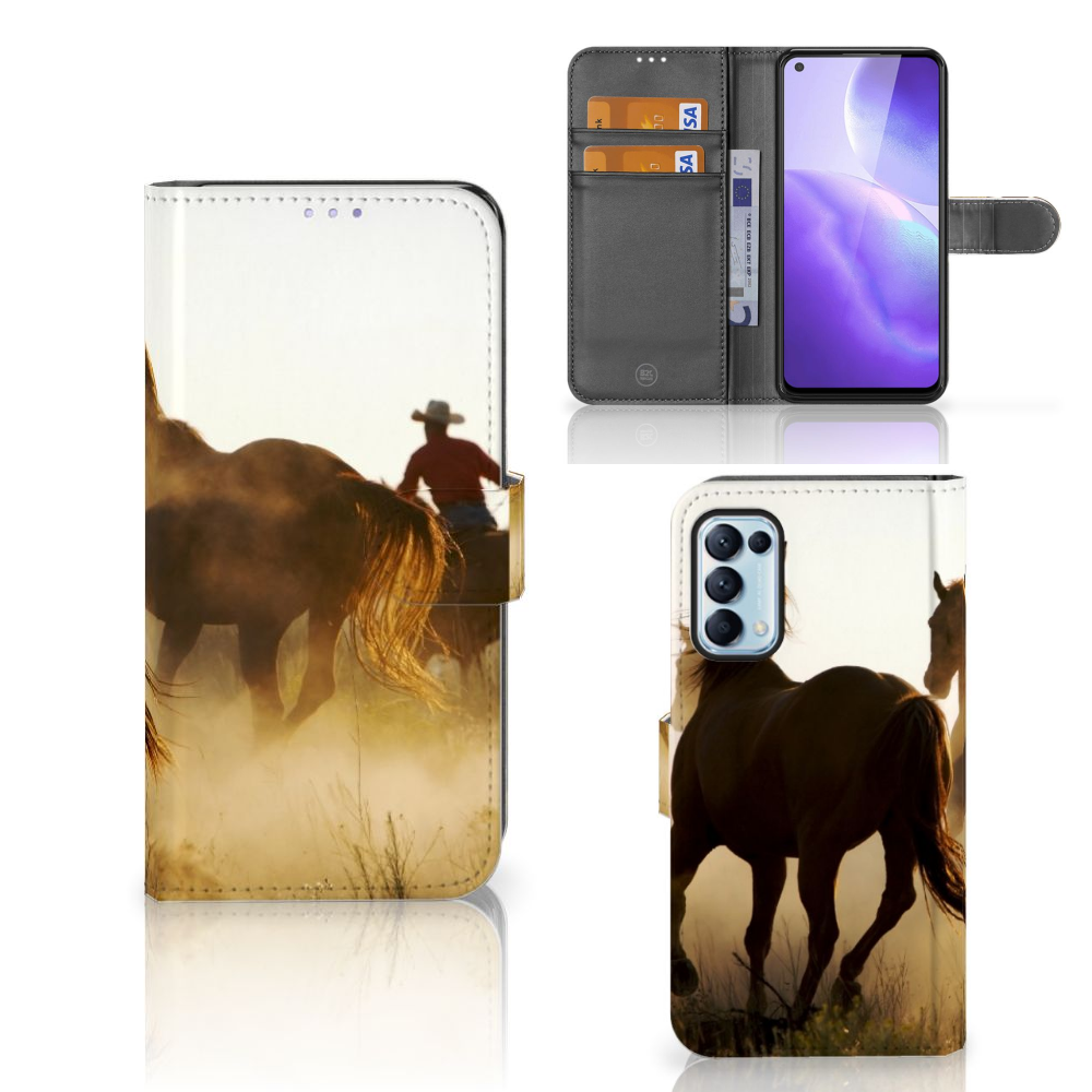 OPPO Find X3 Lite Telefoonhoesje met Pasjes Design Cowboy