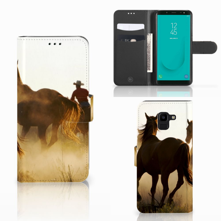 Samsung Galaxy J6 2018 Telefoonhoesje met Pasjes Design Cowboy