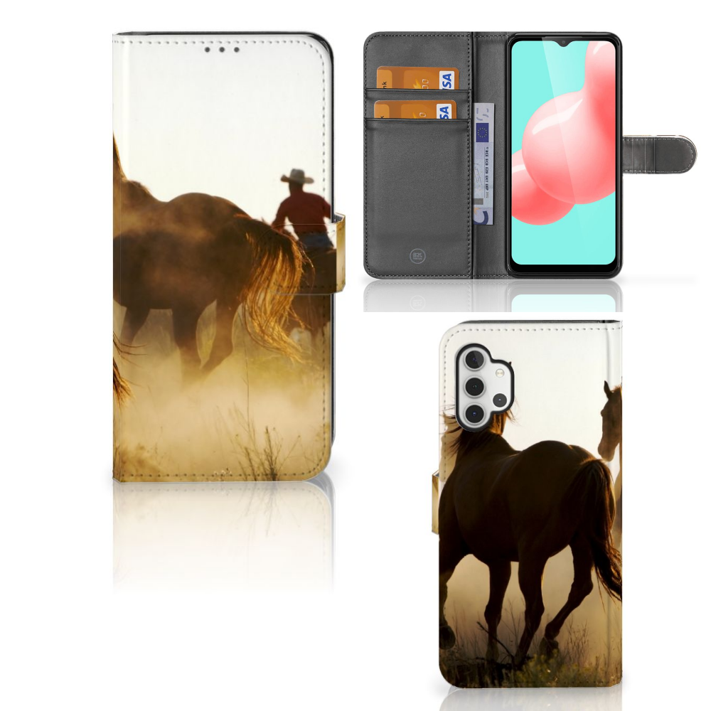 Samsung Galaxy A32 5G Telefoonhoesje met Pasjes Design Cowboy