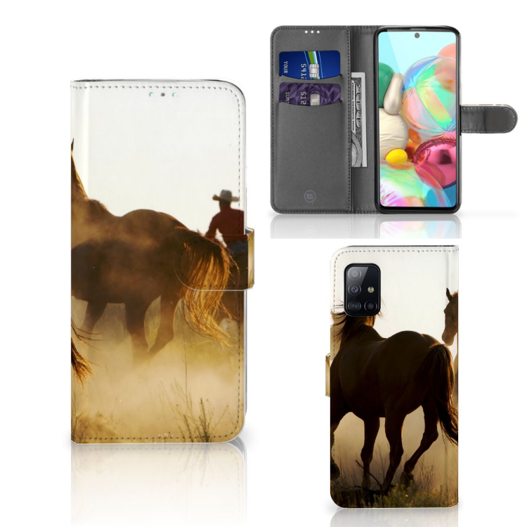 Samsung Galaxy A71 Telefoonhoesje met Pasjes Design Cowboy