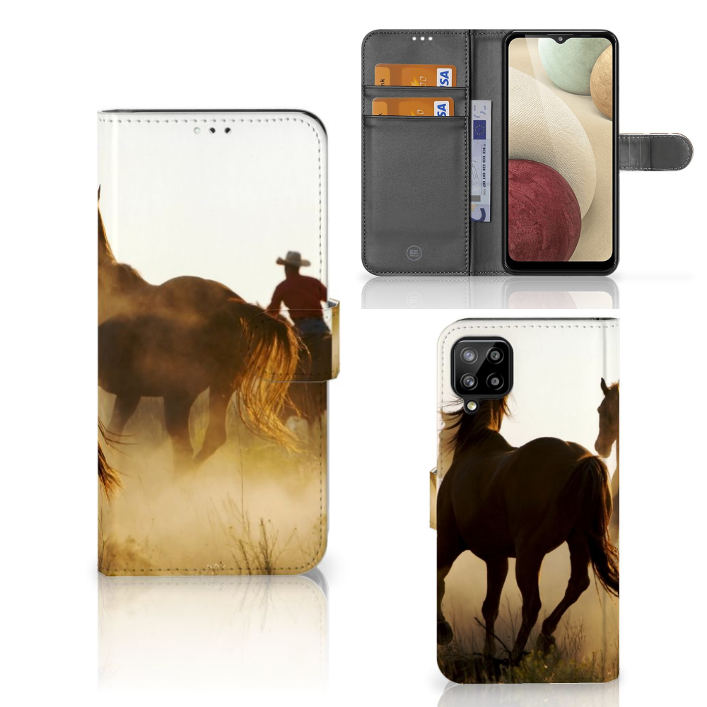 Samsung Galaxy A12 Telefoonhoesje met Pasjes Design Cowboy