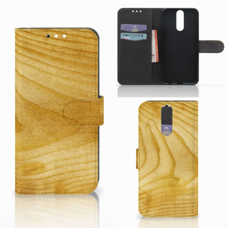 Huawei Mate 10 Lite Book Style Case Licht Hout