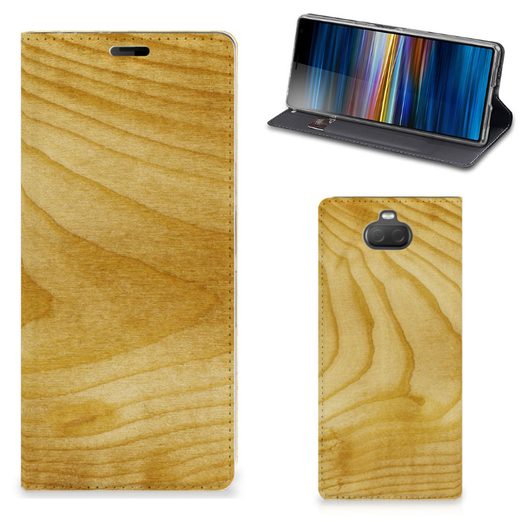 Sony Xperia 10 Plus Book Wallet Case Licht Hout