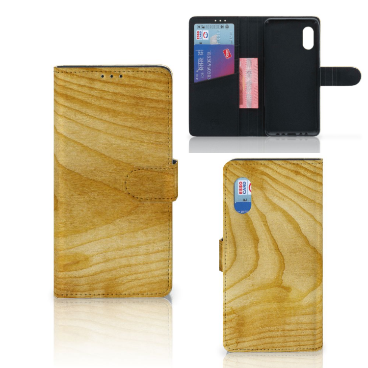 Samsung Xcover Pro Book Style Case Licht Hout