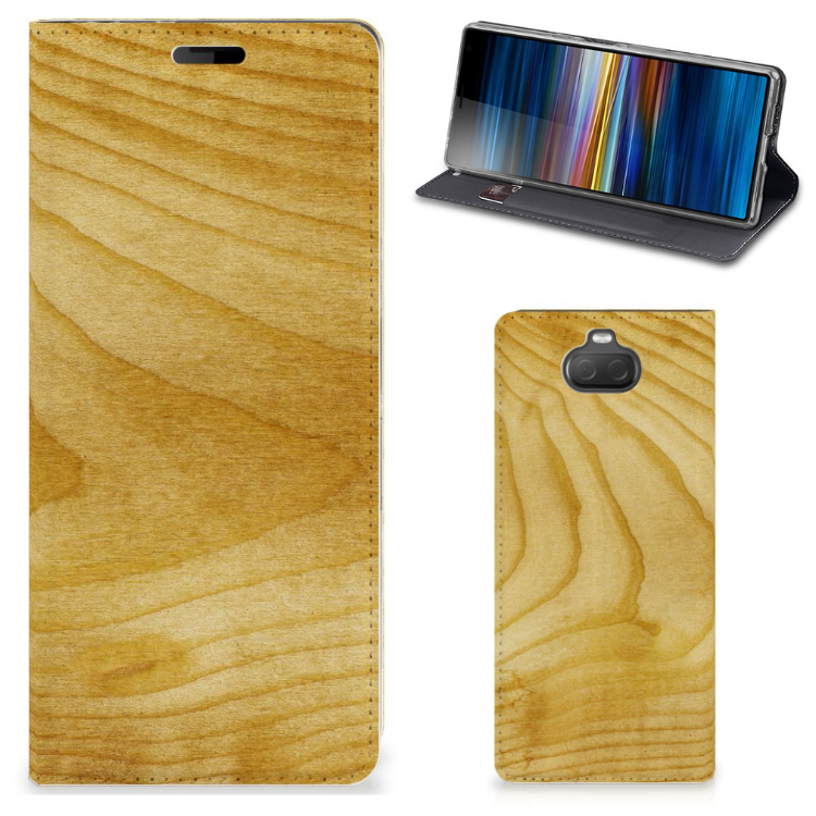 Sony Xperia 10 Book Wallet Case Licht Hout