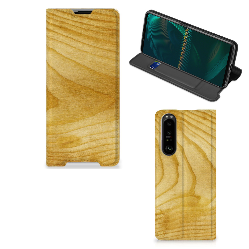 Sony Xperia 5 III Book Wallet Case Licht Hout