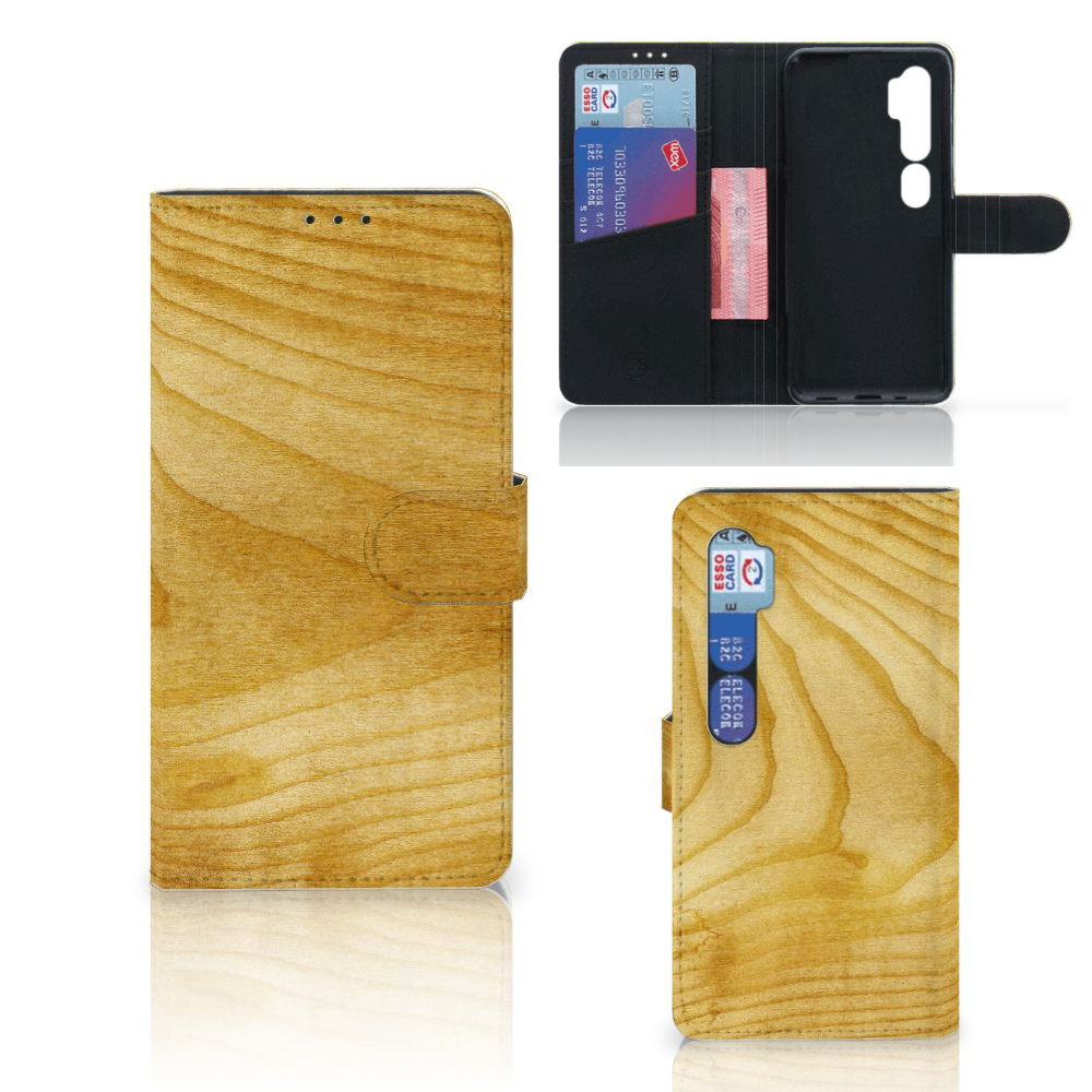 Xiaomi Mi Note 10 Pro Book Style Case Licht Hout