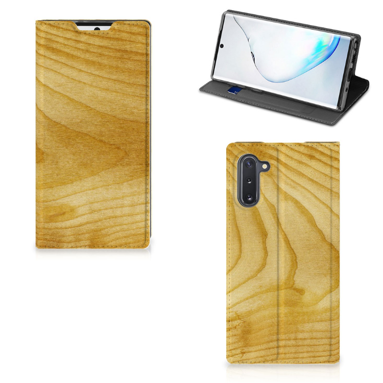 Samsung Galaxy Note 10 Book Wallet Case Licht Hout