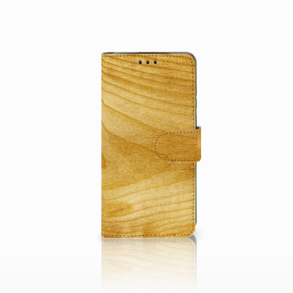 Huawei P30 Book Style Case Licht Hout