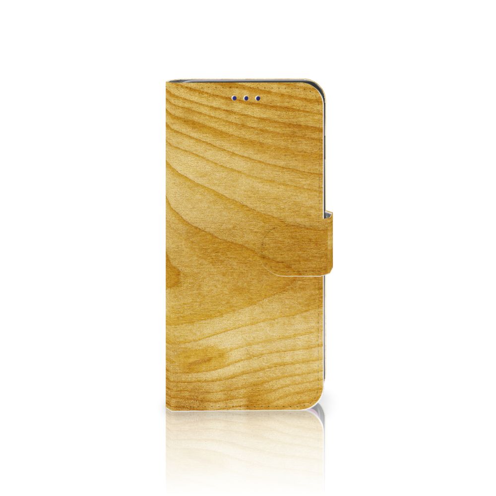 Samsung Galaxy S10 Book Style Case Licht Hout