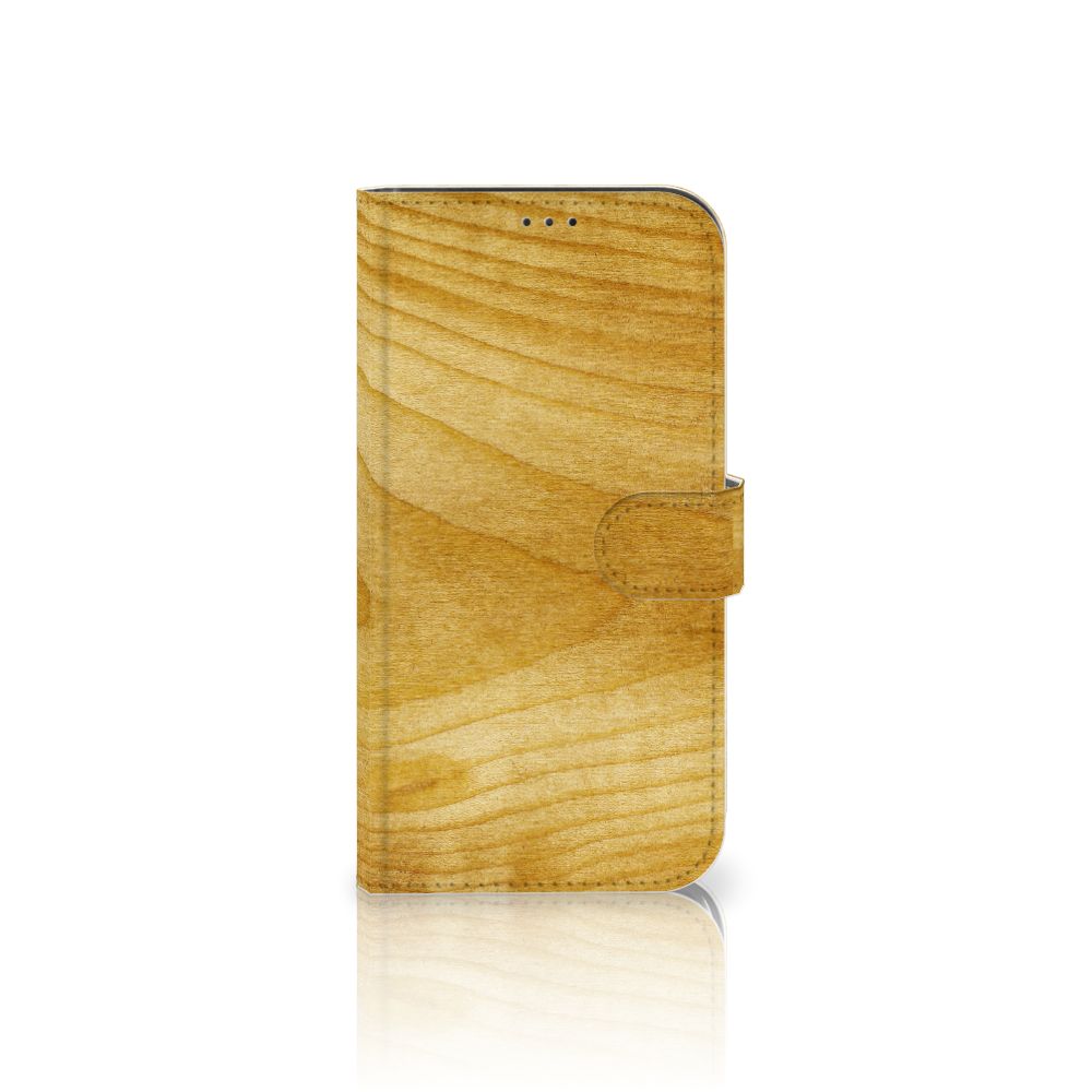 Apple iPhone 12 Pro Max Book Style Case Licht Hout