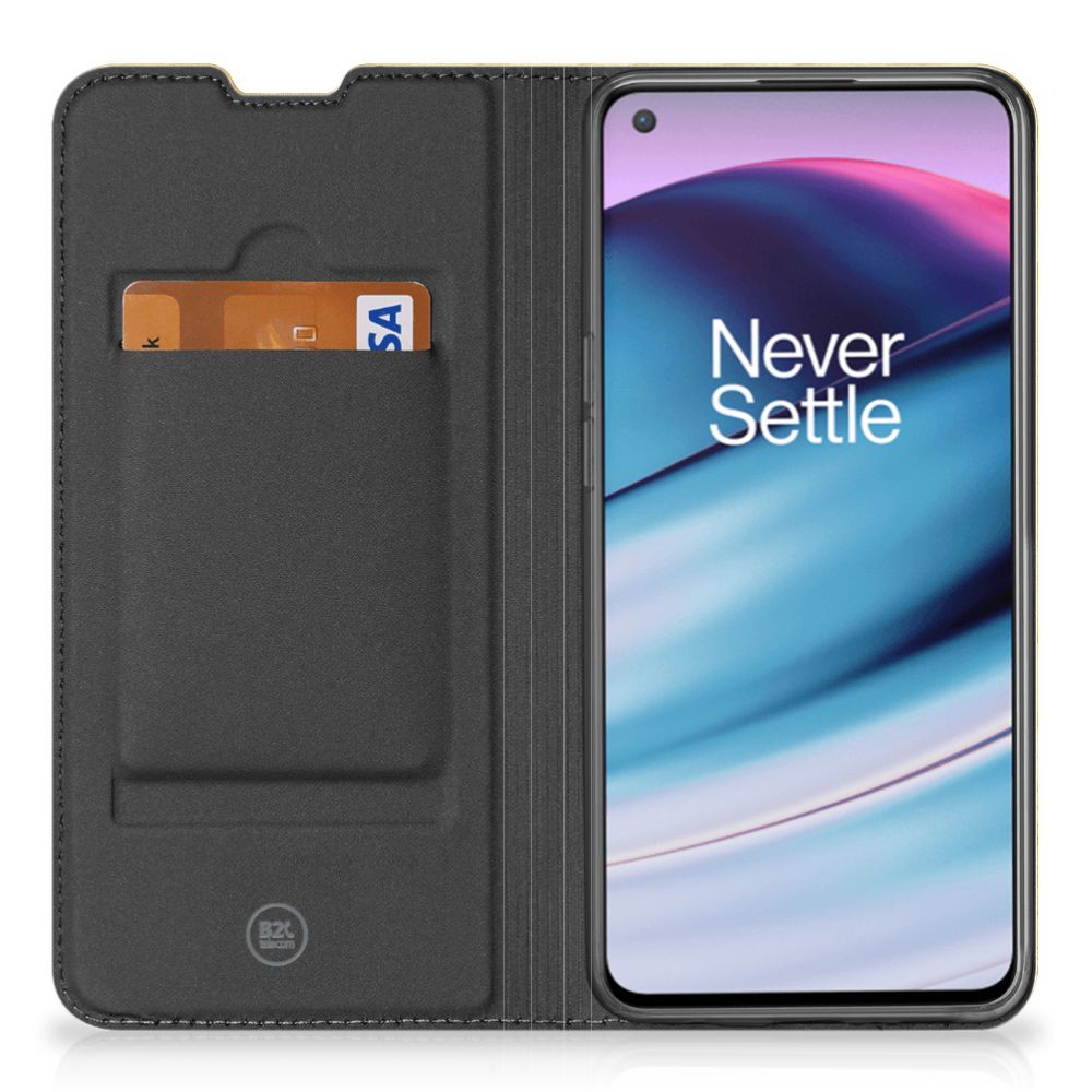 OnePlus Nord CE 5G Book Wallet Case Licht Hout