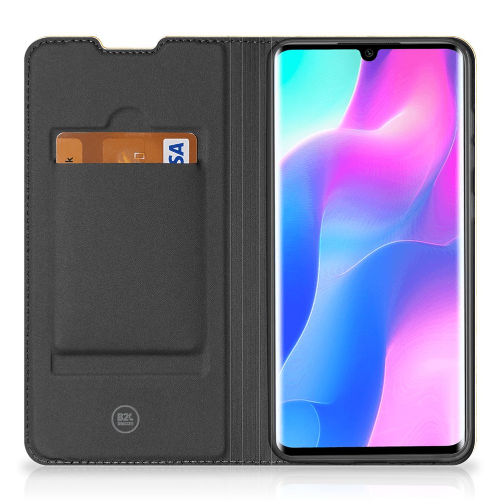 Xiaomi Mi Note 10 Lite Book Wallet Case Licht Hout