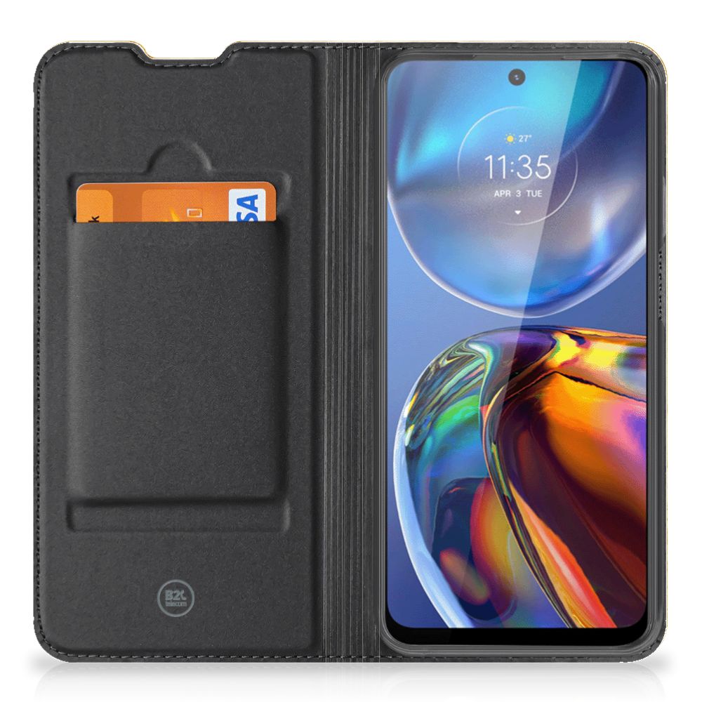 Motorola Moto E32 | Moto E32s Book Wallet Case Licht Hout
