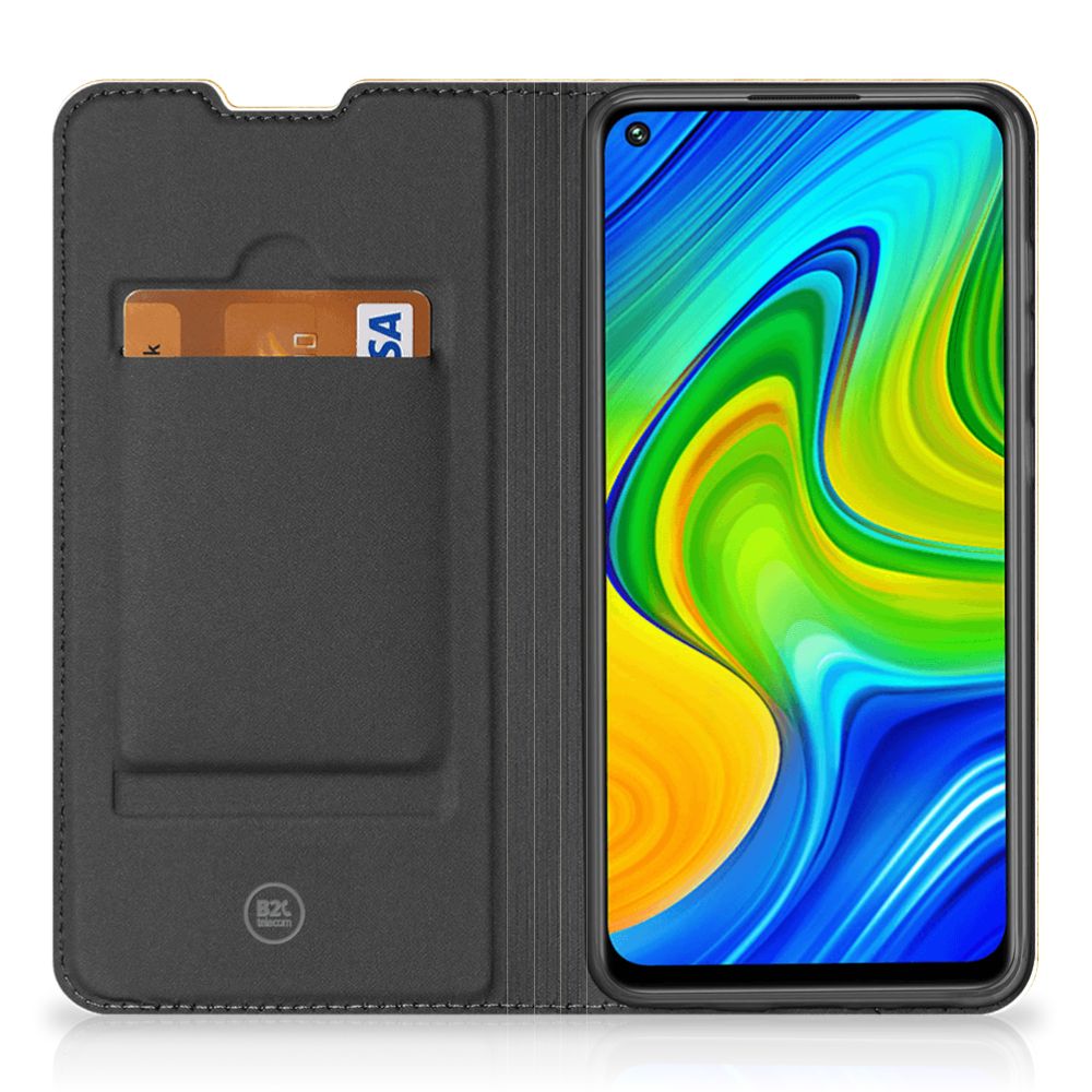 Xiaomi Redmi Note 9 Book Wallet Case Licht Hout