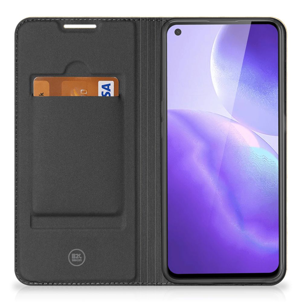OPPO Find X3 Lite Book Wallet Case Licht Hout