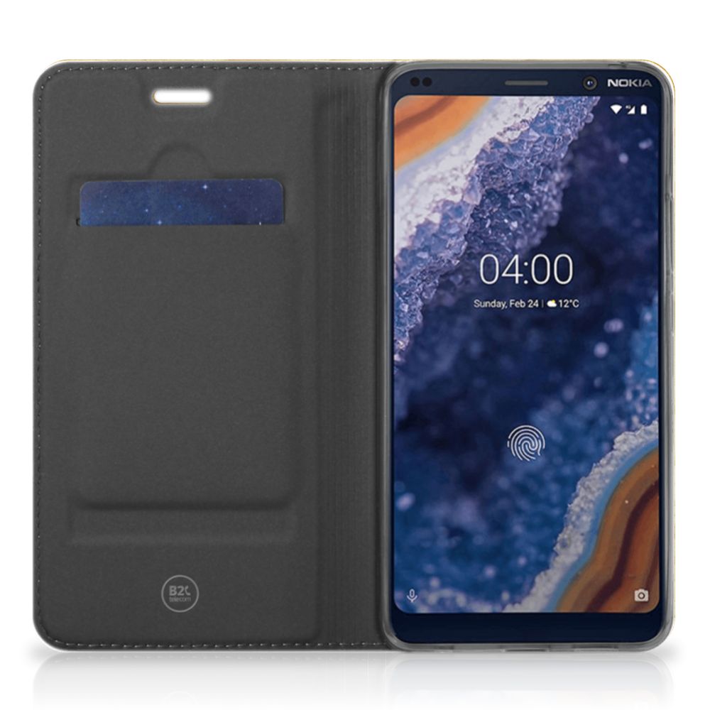 Nokia 9 PureView Book Wallet Case Licht Hout