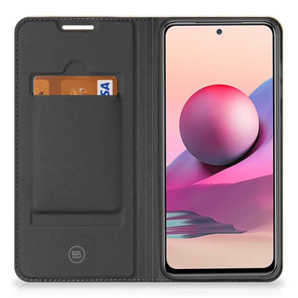 Xiaomi Redmi Note 10 4G | 10S | Poco M5s Book Wallet Case Licht Hout