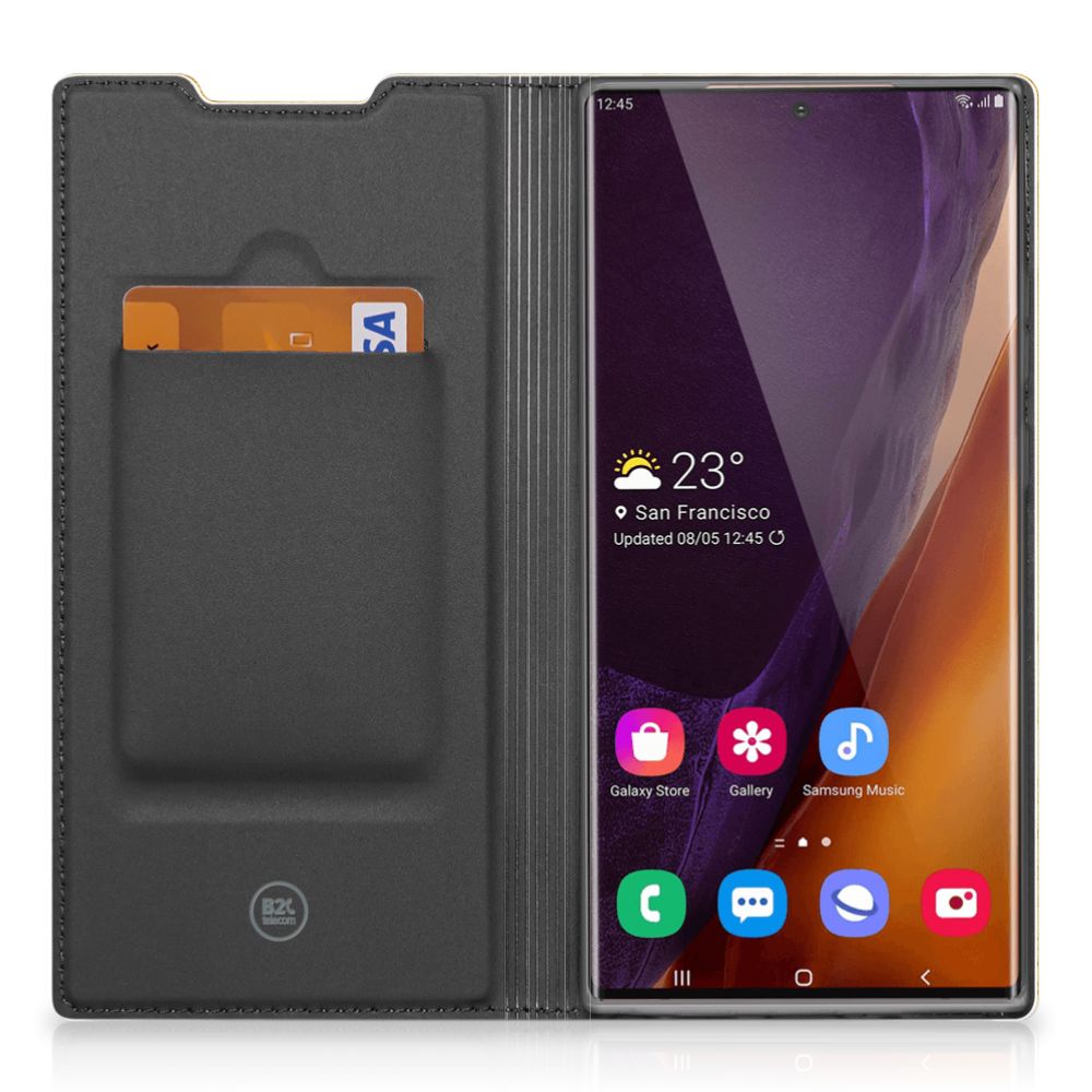Samsung Galaxy Note 20 Ultra Book Wallet Case Licht Hout