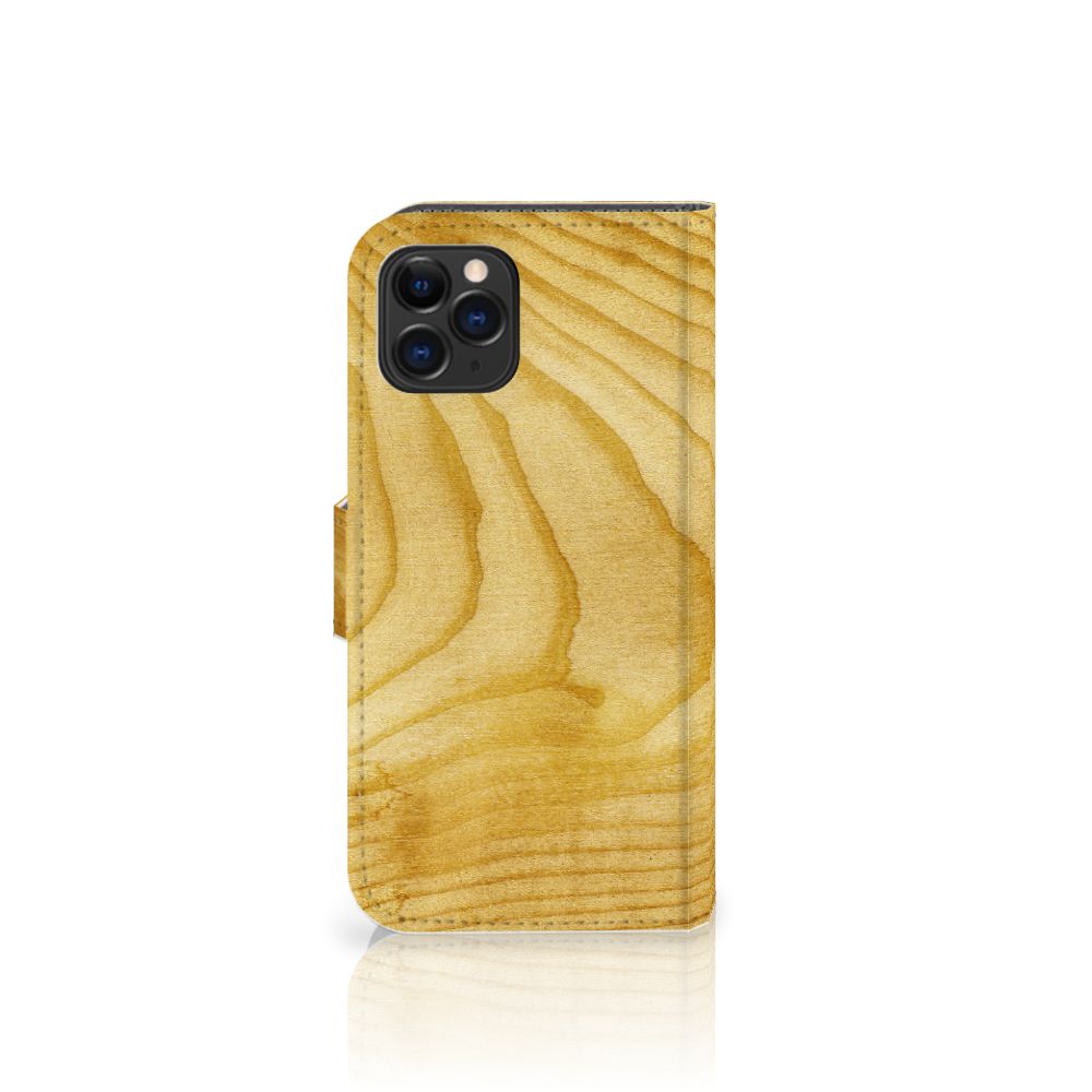 Apple iPhone 11 Pro Book Style Case Licht Hout