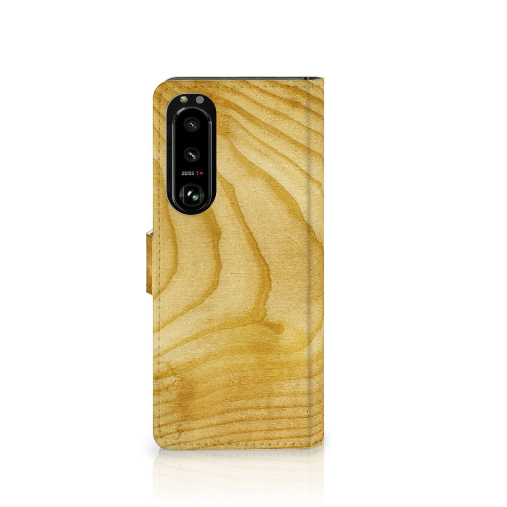 Sony Xperia 5III Book Style Case Licht Hout