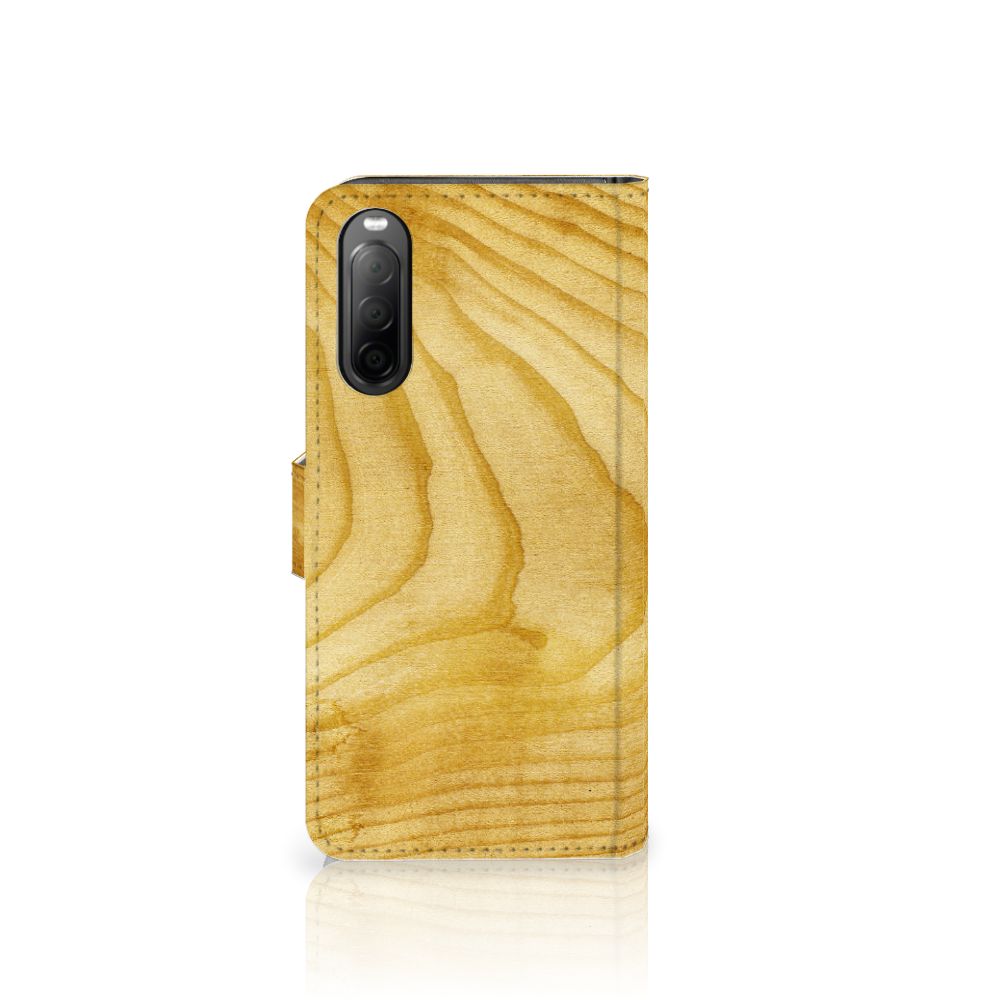 Sony Xperia 10 IV Book Style Case Licht Hout