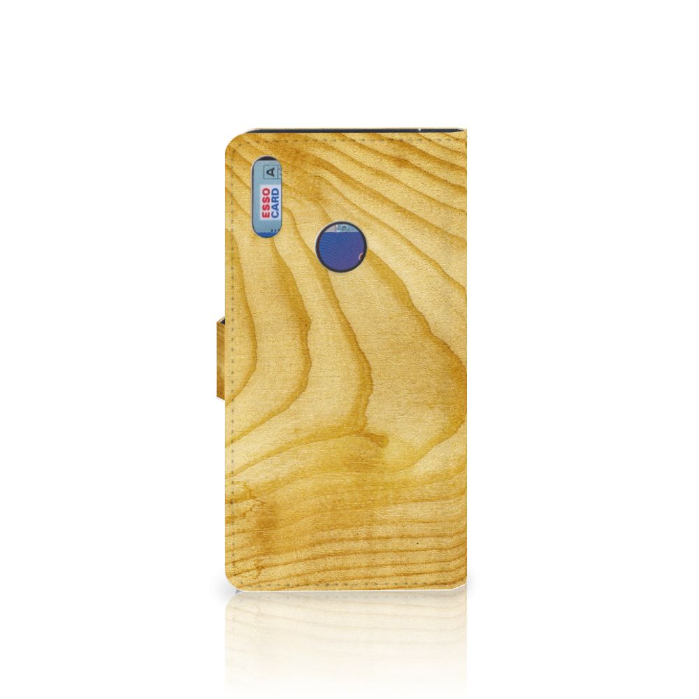 Huawei Y7 (2019) Book Style Case Licht Hout