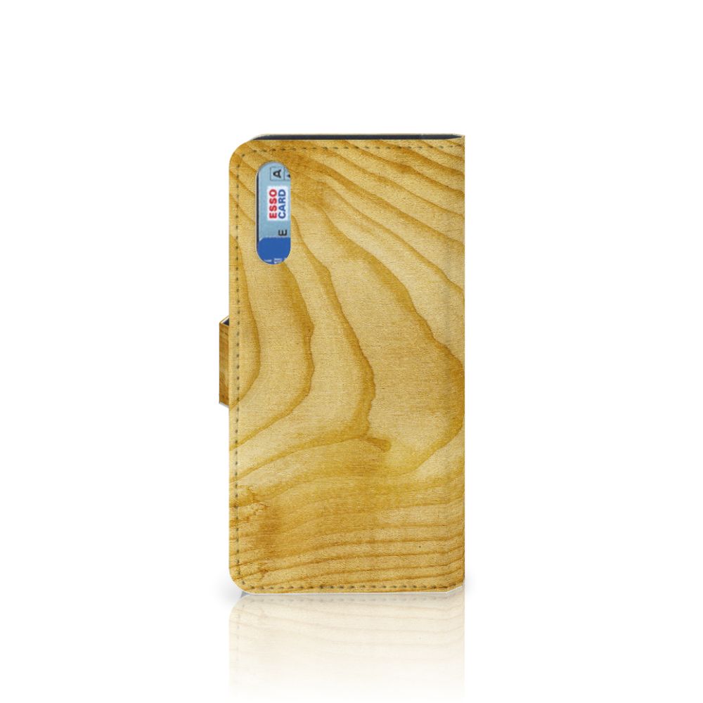 Huawei P20 Book Style Case Licht Hout