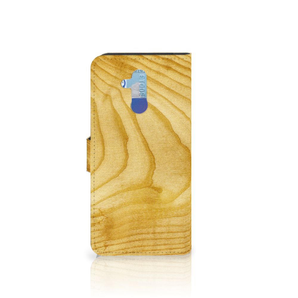 Huawei Mate 20 Lite Book Style Case Licht Hout